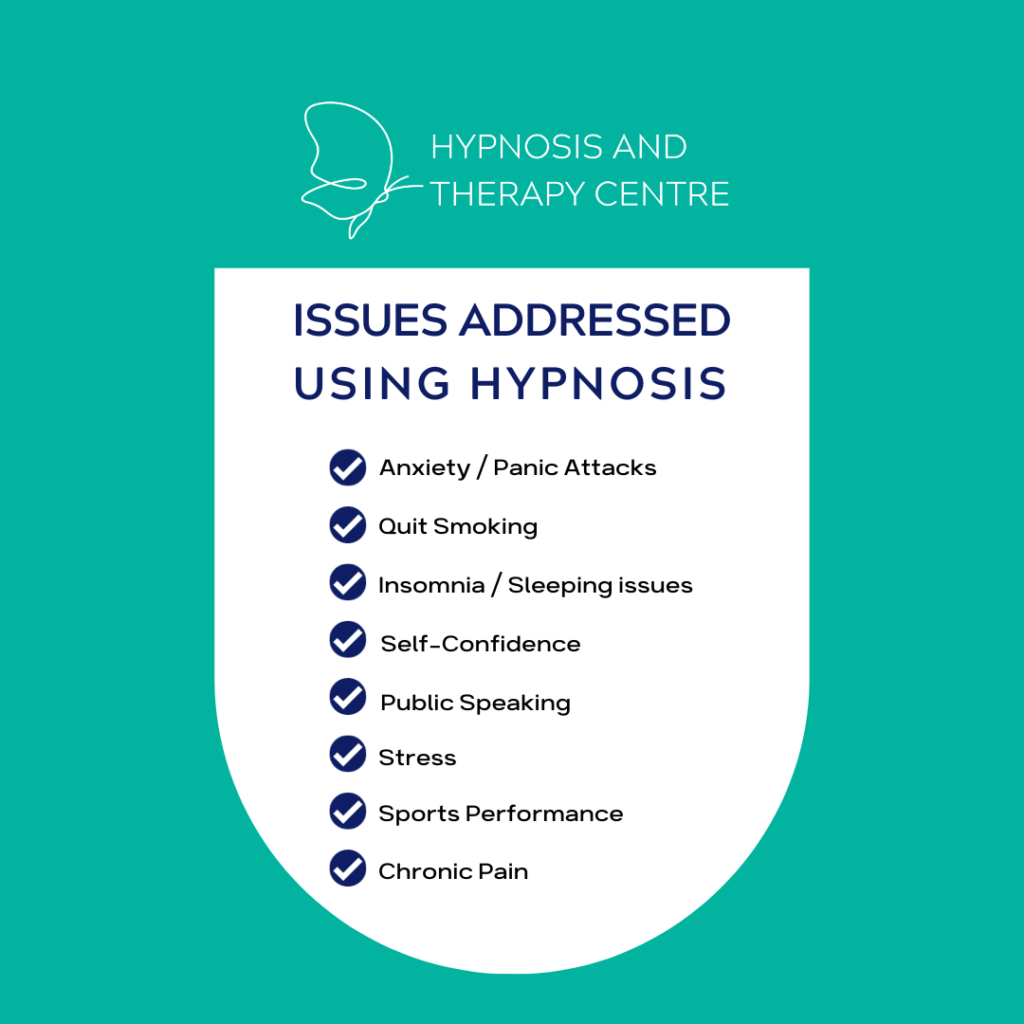 issues treated using hypnosis and hypnotherapy